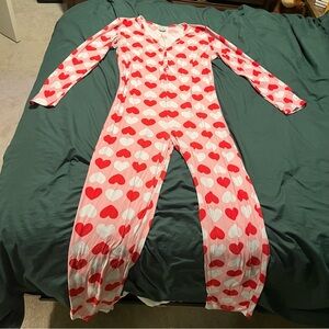 Fashion Nova Heart Pajama Onesie size 1X